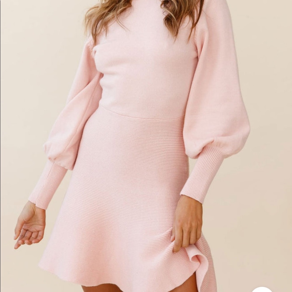 Pink Sweater Dress
